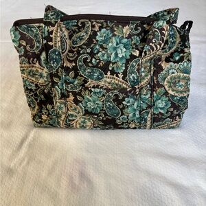 Vera Bradley Teal and Brown Paisley Tote